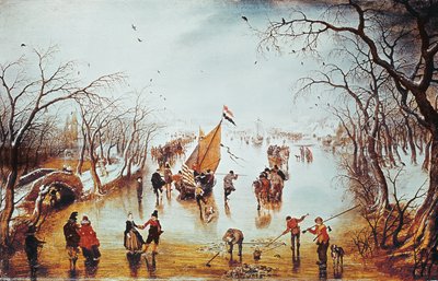 Winter Scene by Adriaen van de Venne